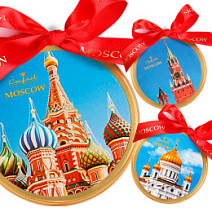 "Виды Москвы" медаль молочный шоколад 70г в ассортименте