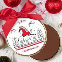 "С Новым годом!" медаль молочный шоколад 70г