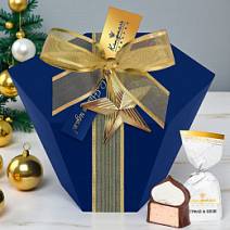 Новогодний набор двуслойных конфет суфле + безе в горьком шоколаде 215г